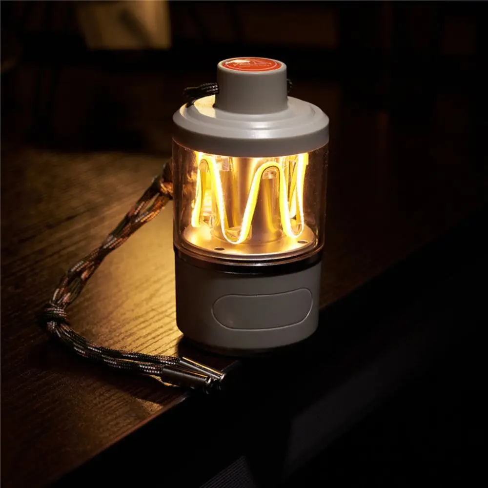 Retro Multifunctional Portable Camping Lantern Rechargeable Hanging Tent Lamp Atmosphere LED Camping Lantern Flashlight