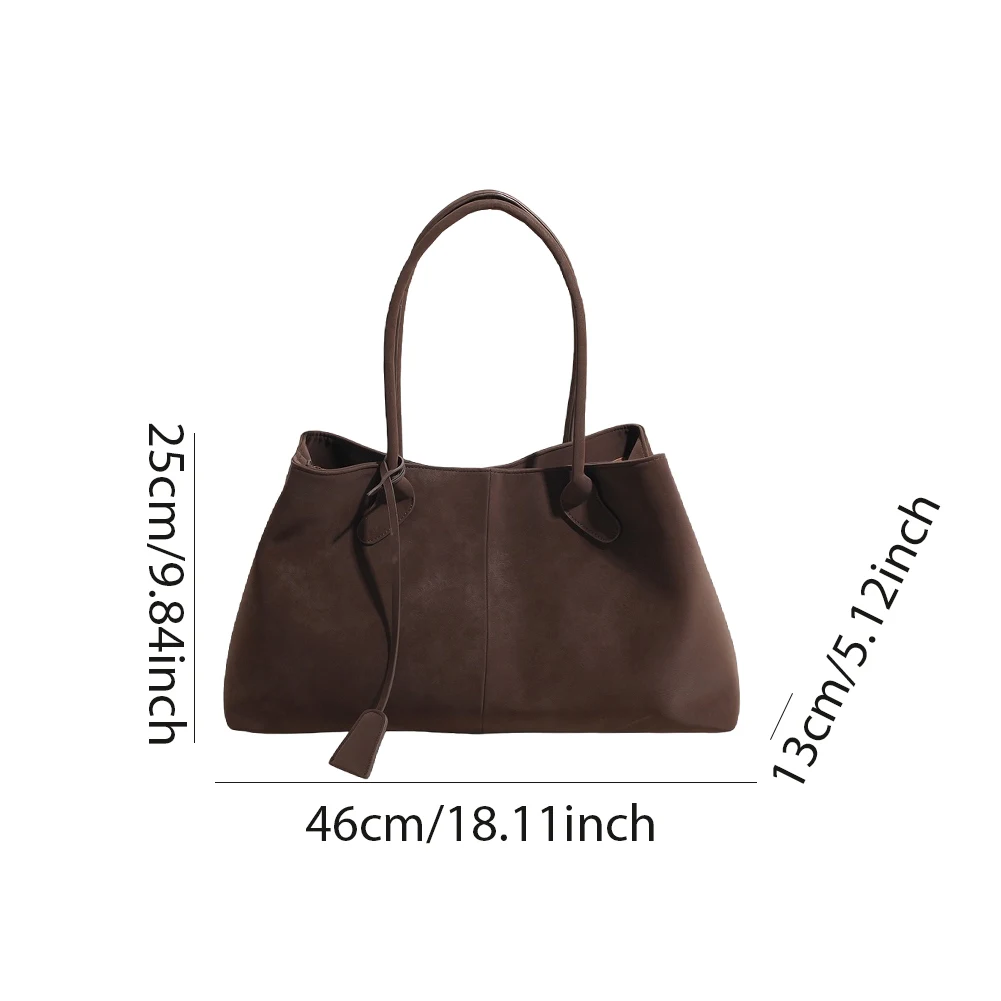 المرأة بولي Vintage خمر حقيبة حمل عادية سعة كبيرة حقيبة كتف حقيبة ريترو مقبض علوي حقيبة للعمل التسوق السفر #5