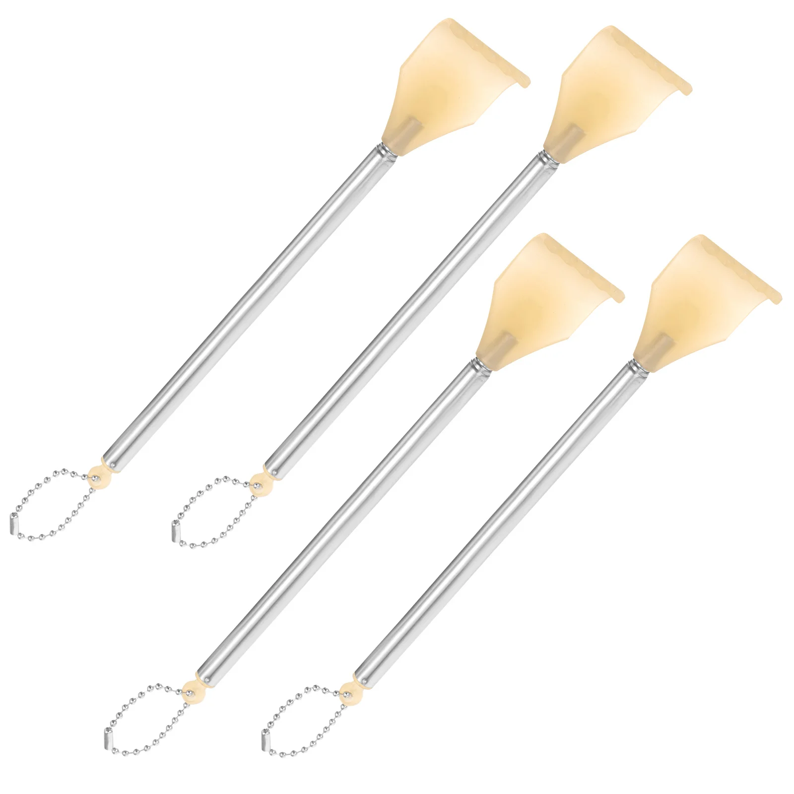 

4 шт., скребок для спины, выдвижной металлический коготь из нержавеющей стали, выдвижной для облегчения зуда, эргономичная ручка, скребок для спины