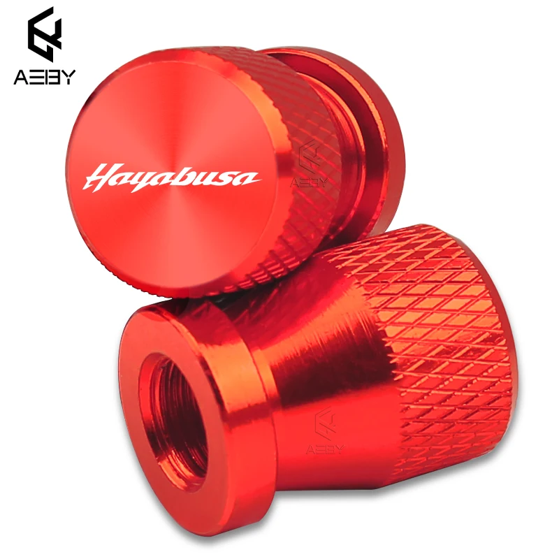 2 قطعة دراجة نارية سبائك الألومنيوم الإطارات عجلة أجزاء صمام الجذعية قبعات غطاء لسوزوكي GSX1300R GSX 1300R هايابوسا اكسسوارات خاصة #5