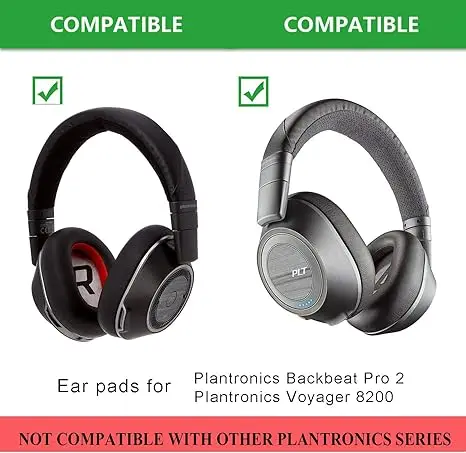 Replace High quality Protein skin Foam Ear Pads Cushions Suitable for Plantronics Backbeat Pro 2 SE Voyager 8200UC Headphones