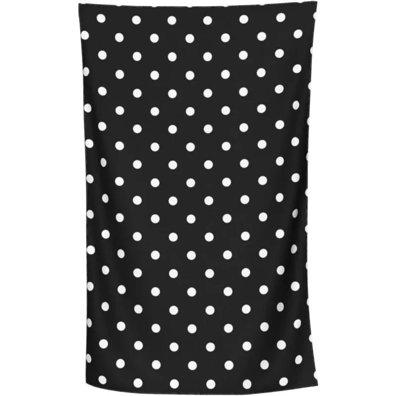 

Black Polka-Dot Beach Towel: Stylish and Functional Suitable for towels, bath towels, beach towels