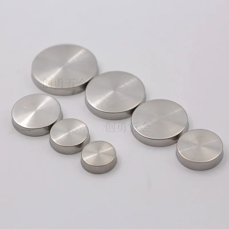 100Pcs/Lot  12mm Diameter Stainless Steel Cap Cover Decorative Mirror Screws Display Mirror