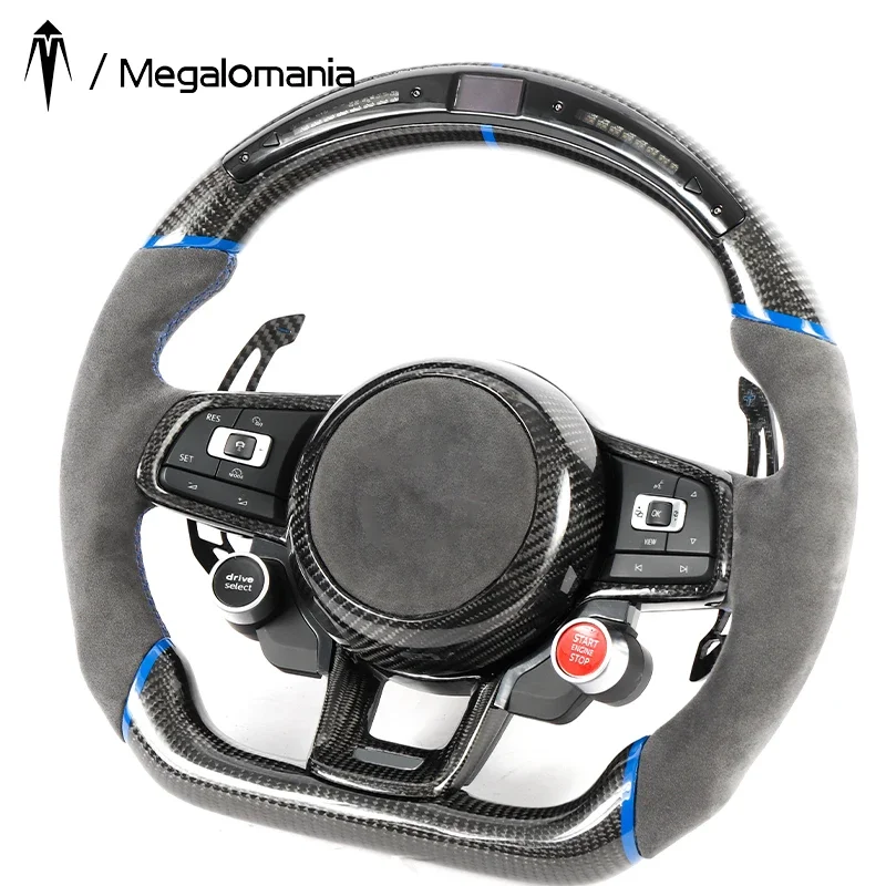 

For VW Golf Mk7 Gti Golf R GTS GTD LED Car Steering Wheel Txcp Genuine Carbon Fiber Durable Vw Scirocco Support Vw Cc Accept