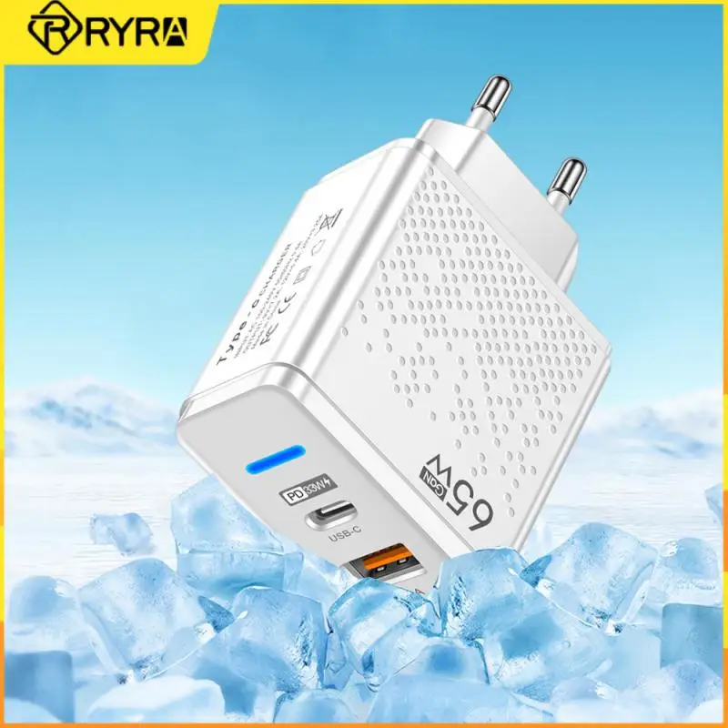 RYRA-Adaptateur de chargeur USB PD, charge rapide, multifonctionnel, protection, prise en charge de la marque, téléphone portable, tablette, produits numériques, 65W