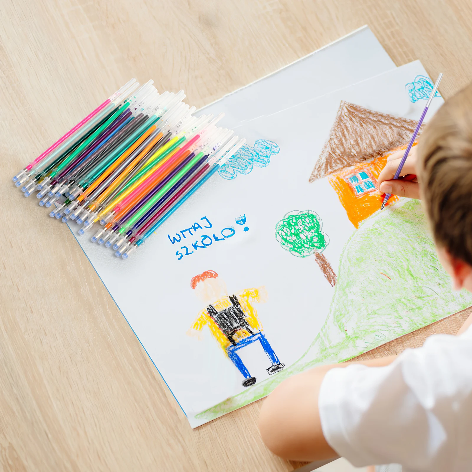 

100Pcs Fine Point Gel Pen Refills 0.8mm Colorful Ink Refills for Drawing Doodling Crafting Journals Notes Gel Ink Pens