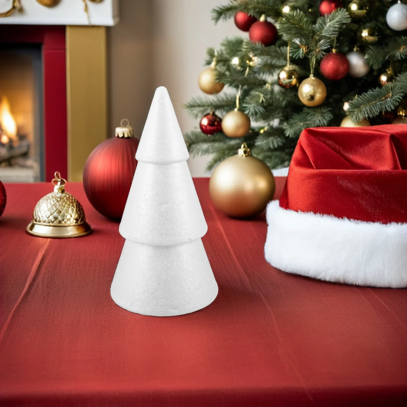 

3Pcs White Foam Christmas Trees Artificial Craft Trees Paintable DIY Decorations for Holiday Parties Home Decor Craft Supplies