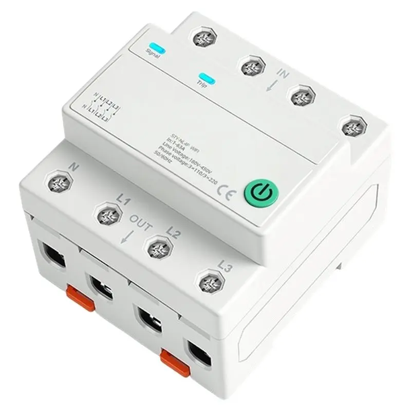 TFORU-3P+N 4P Wifi Smart Circuit Breaker R 1-63A AC Tuya APP Remote Timer Relay Status For Alexa Google Voice Control