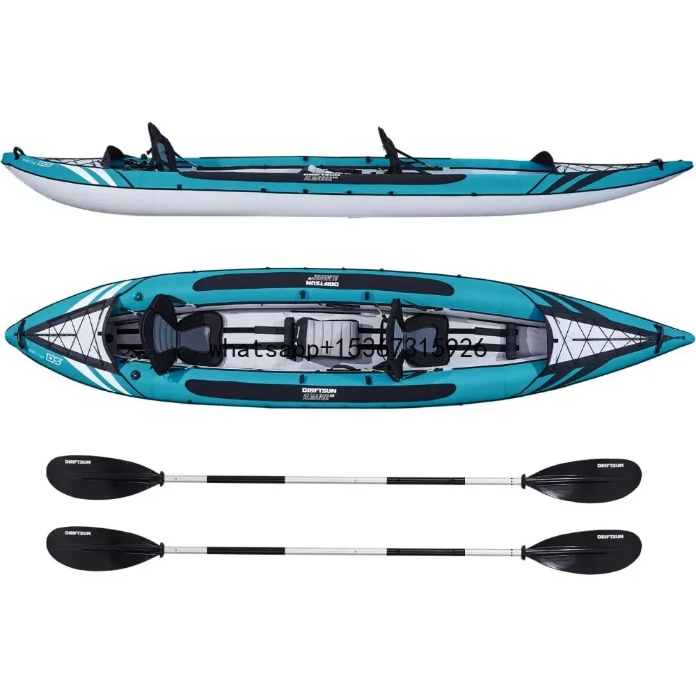 Inflatable Touring Kayak, Inflatable Kayak  - Inflatable 1 and 2 Person Kayaks for Adults with EVA Padded Seats Kayak