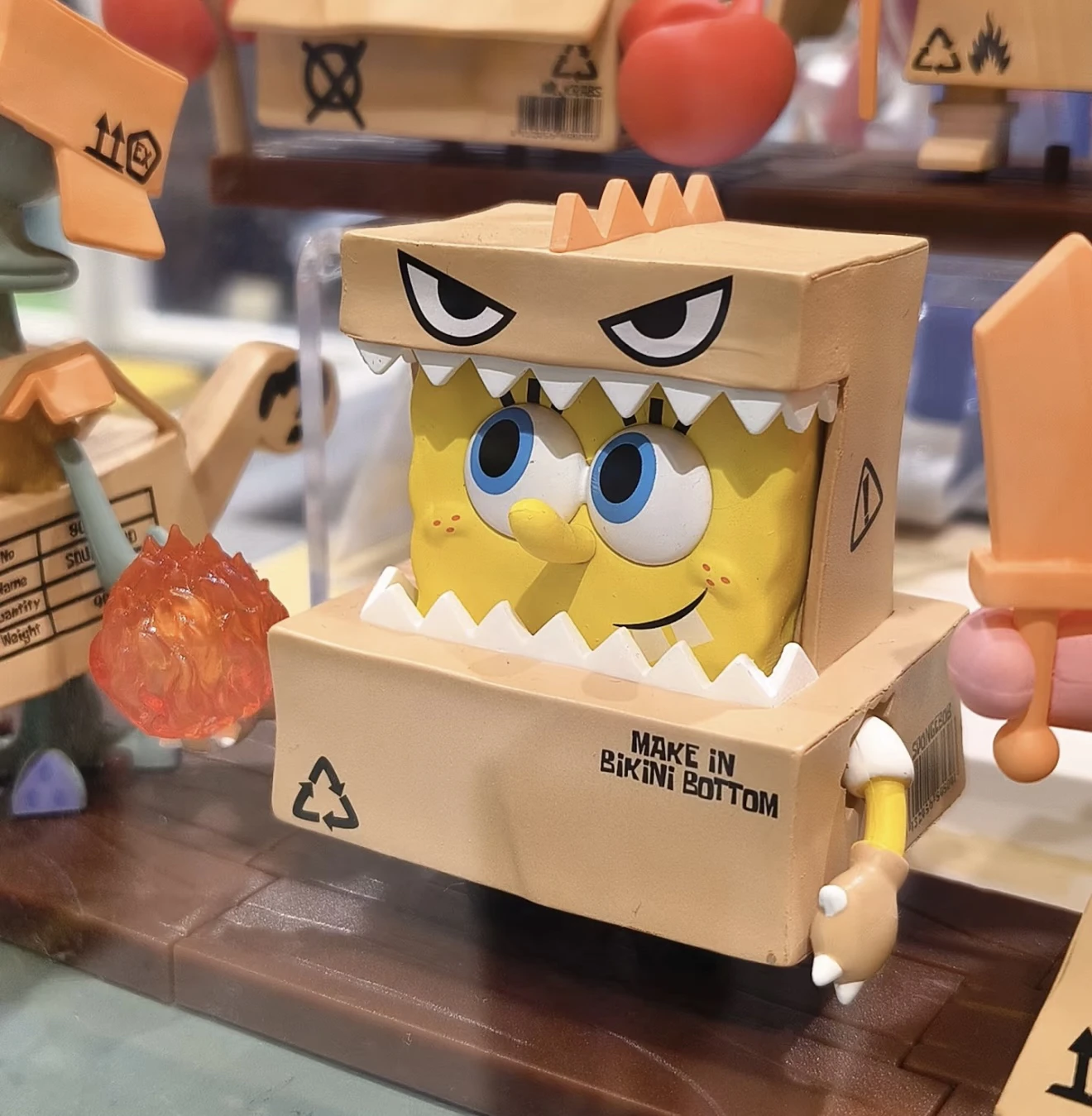 스폰지밥 패트릭 스타 스퀴드워드 텐타클스 브레이브 스테이지 액션 피규어 블라인드 박스 장난감 데스크탑 장식 애니메이션 캐릭터