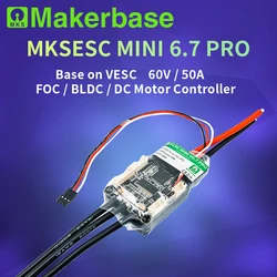 Makerbase VESC MINI 6.7 Electric Speed Controller for Skateboard with Heat Sink 13S ESC Based on VESC 6.6