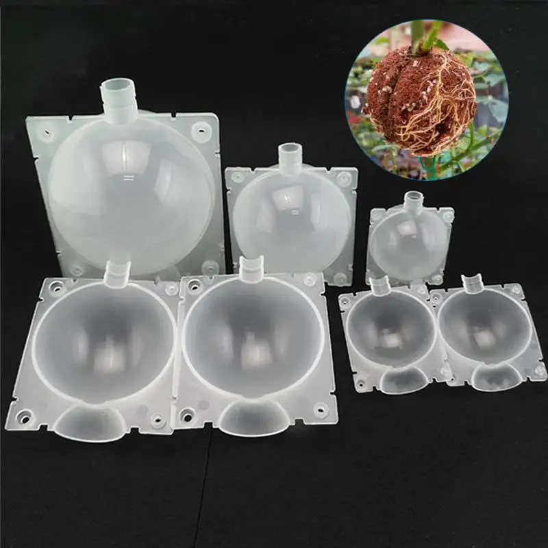 5cm 8cm Transparent Propagation Tree Plant Rooting Ball Root Grow Box Nursery Pots High Pressure Graft Breeding Branch Case V27