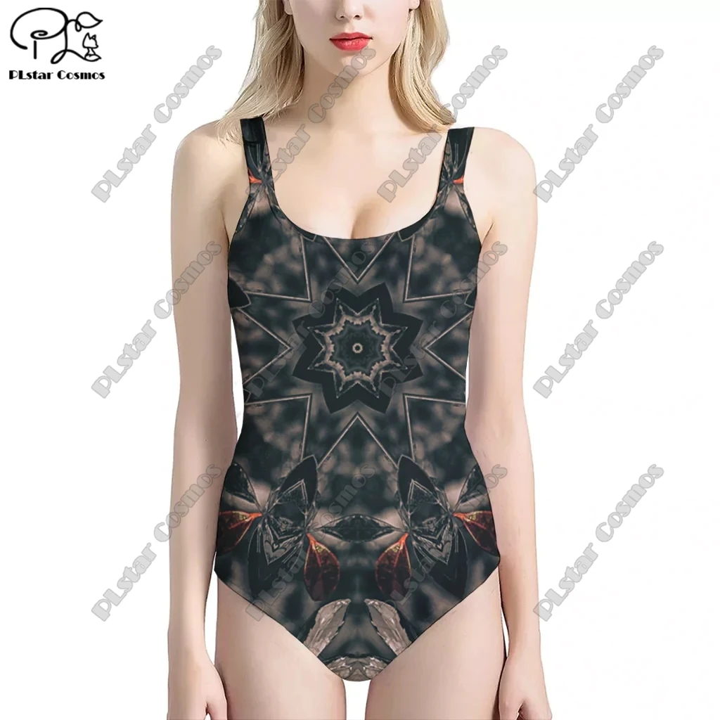 PLstar Universe Traje de baño de una pieza Impresión de cuerpo completo 3D Traje de baño de verano para mujer Traje de baño de una pieza Bikini Traje de baño sexy 2