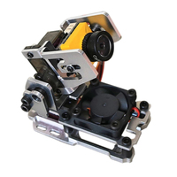 1Set Dual-Axis Gimbal Mounting Bracket 4.8-5V 9G Metal Servo Pan Tilt DJI O3 Camera Mount with Cooling Fan for FPV Head Tracking