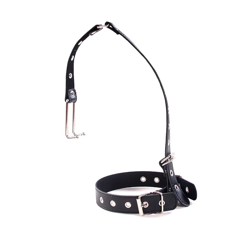 Fetish Sex Toy For Couple Adult Game Bdsm Bondage Metal Nose Hook Nose Clip With Neck Collar SM Leather Harness Restraint Collar