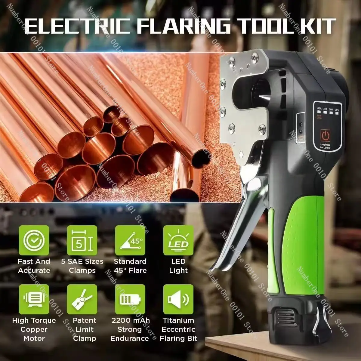 Electric Flaring Tool DSZH ST-E900A/E900AM Flare Tool Kit for Copper Tubes with Air Conditioning and Refrigeration Compatibility