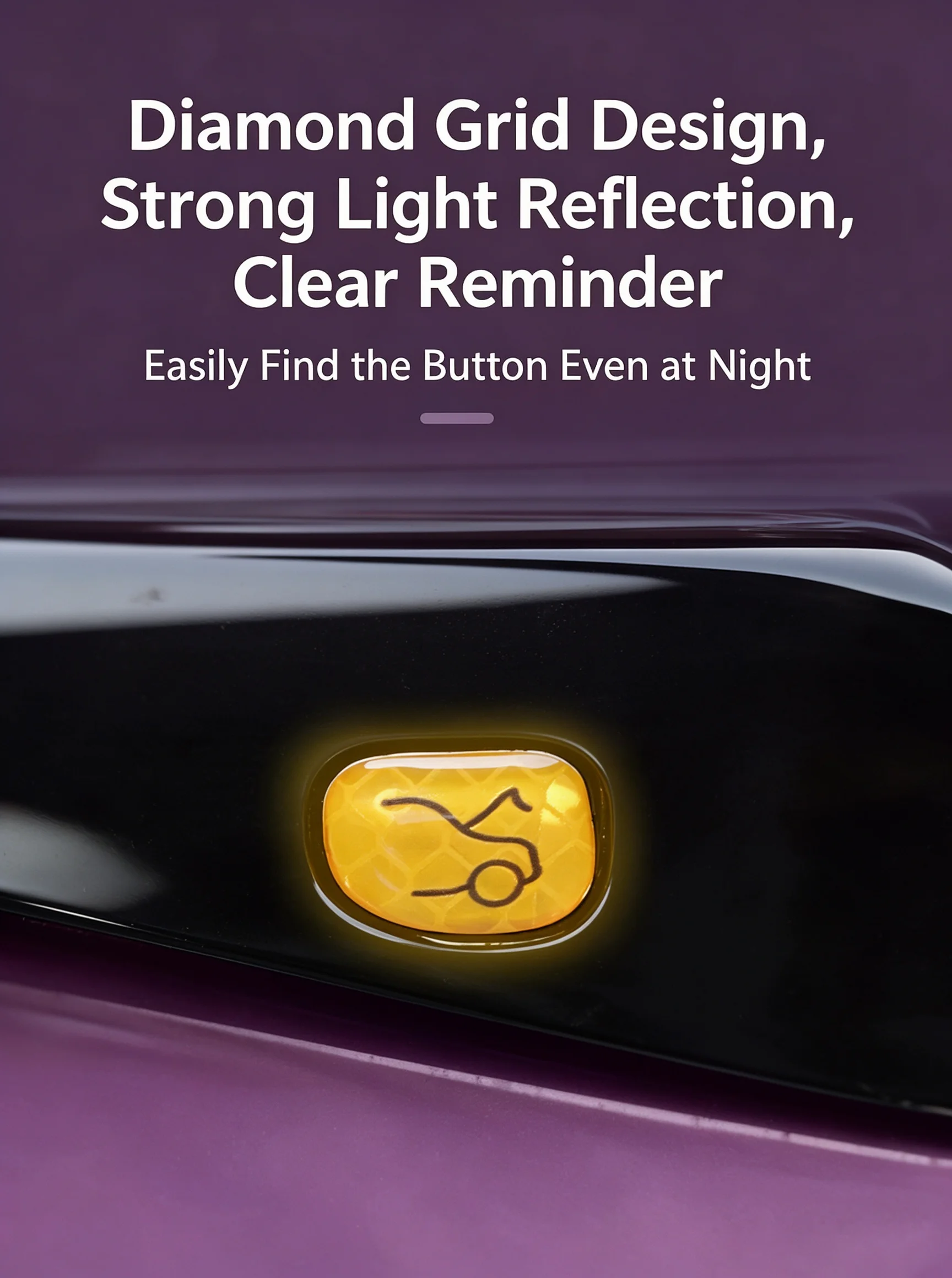 For Leapmotor B10 B01 Luggage Switch Button Sticker Automatic Electric Tailgate Reflective Reminder Warning Car Tailgate Sticker