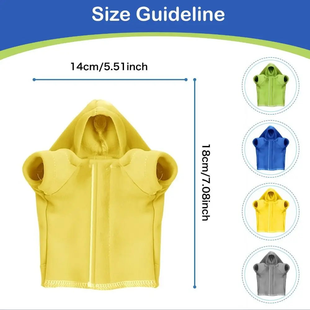 Fashion Warm Lizards Clothes Solid Color Windproof Bearded Dragon Hoodie Soft Pet Coat Jacket Photo Party