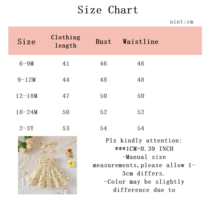 Sommerkleid für Babymädchen, süßes kleines Bienen-Rüschenkleid mit Trägern und Stirnband, 2-teiliges Set für Babymädchen im Alter von 0-3 Jahren, Freizeitkleid – Detail 8