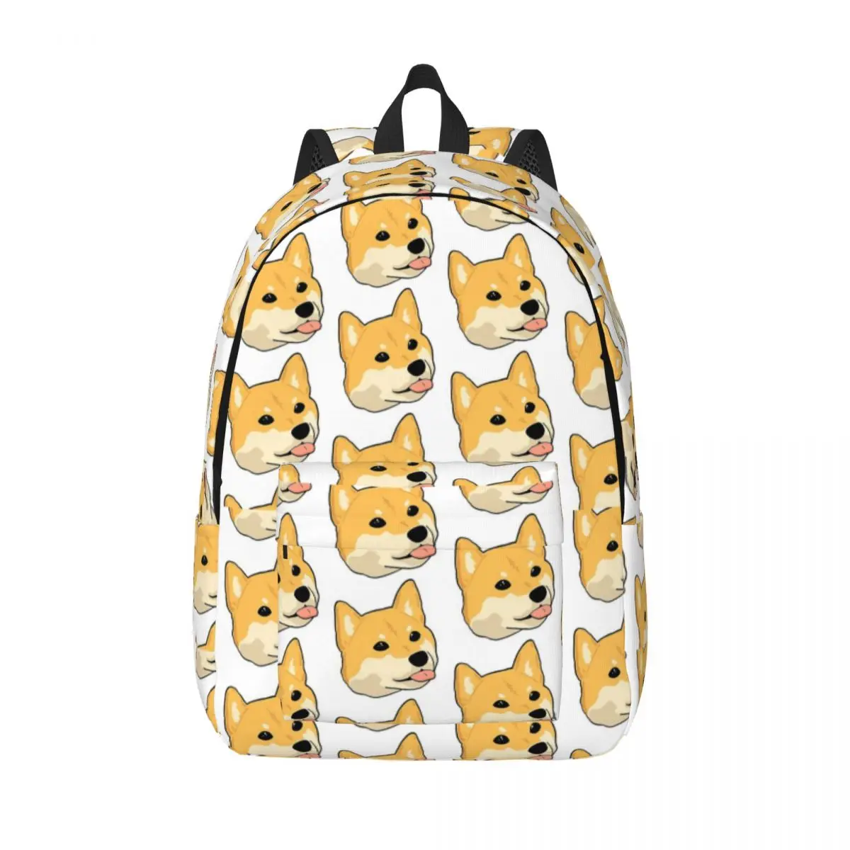 Shiba Inu Mlem Backpack Elementary High College School Student Dog Lover  Animal Bookbag Men Women Canvas Daypack Lightweight