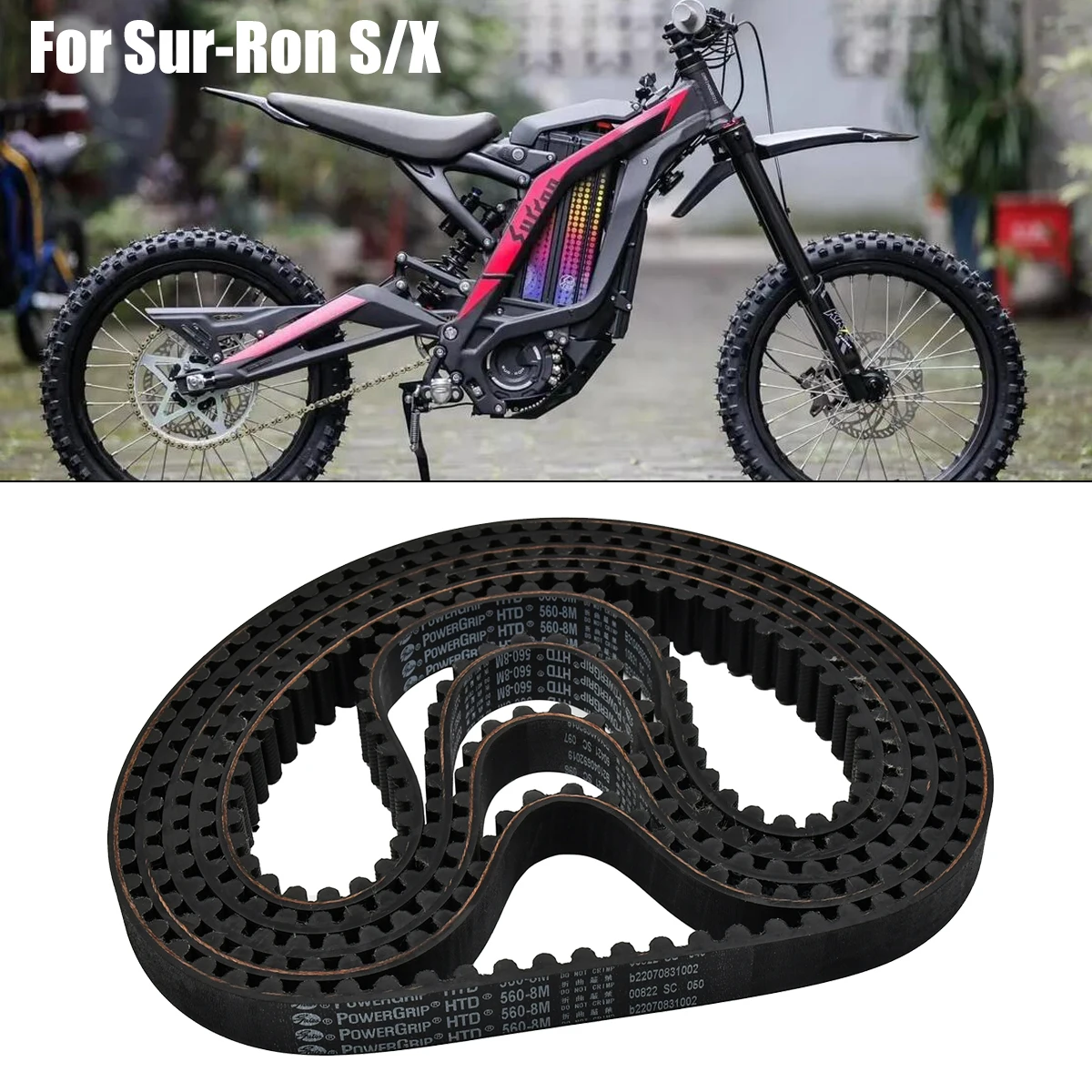 

For Sur-Ron Light Bee S X Motocross Electric Bike 560mm 8M Drive Belts Transmission Belt Surron Sur Ron A Dirt Pit Bike