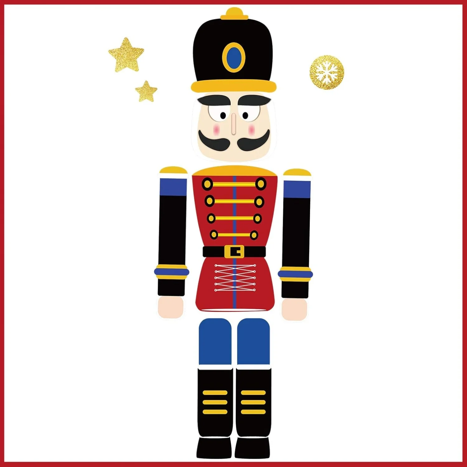 10 Pcs Christmas Soldier Nutcracker Magnetic Stickers Cute Funny Nutcracker Magnets Xmas Decor for Fridge Doors  Cabinets