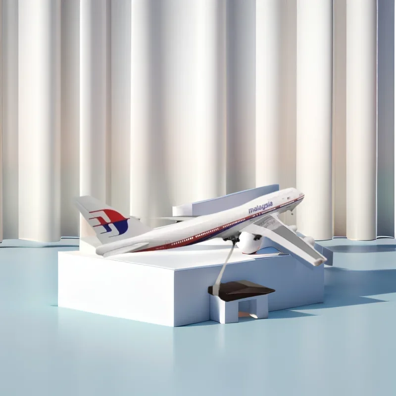 

Aircraft Toy 1:150 Scale 47cm 747 Airplane Model Malaysia Boeing B747 Model Die-cast Resin Decoration with LED Lights