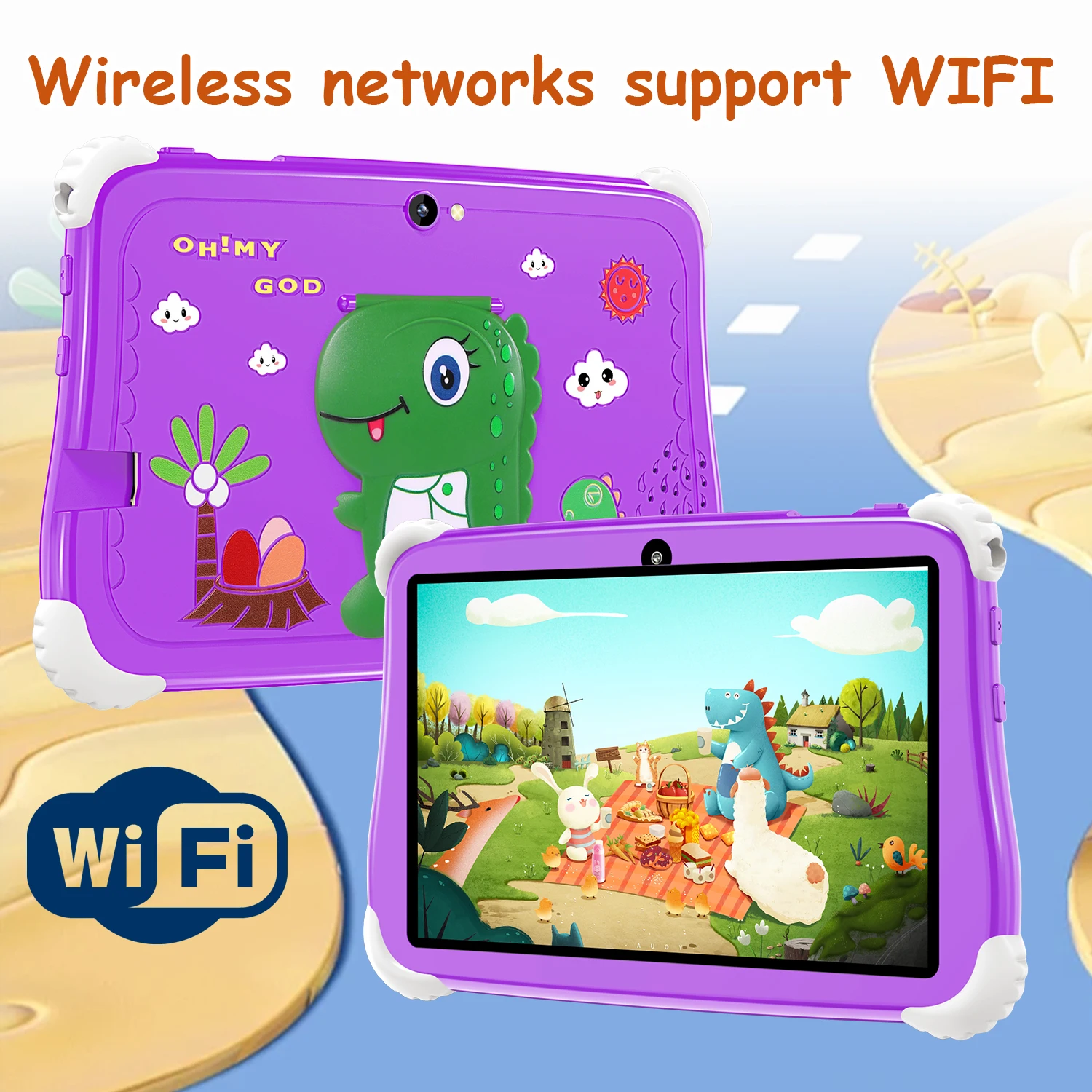 Kids Tablets 8GB 128GB Octa Core C75 HD+ Display 12000mAh WIFI-5G Android 14 Tablets For Children Girls Boy 2025 Tablet PC