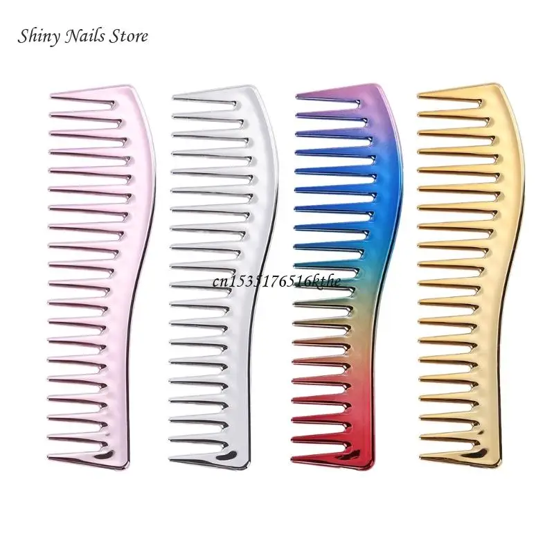 Metal Barber Combs Electroplated Hair Comb Cutting Comb Styling for Women Men Dropship