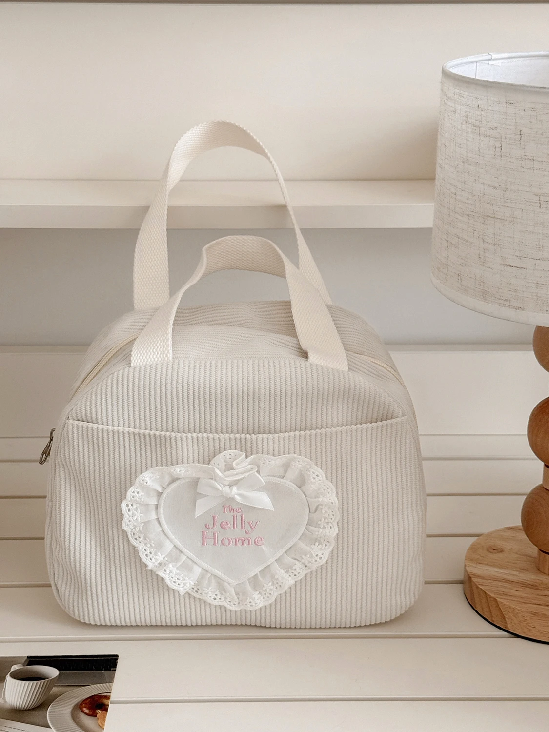 Cute Heart Insulated Bento Food Lunch Box Storage Thermal Bag Outdoor Picnic Drink Ice Bags Office Large Capacity Tote Lunch Bag