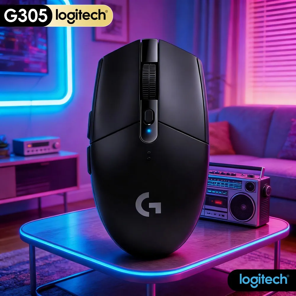 Logitech G305 LIGHTSPEED Wireless Gaming Gear Mice HERO 12000 DPI 6 Programmable Buttons 250H Battery Compatible PC Mac Gamers
