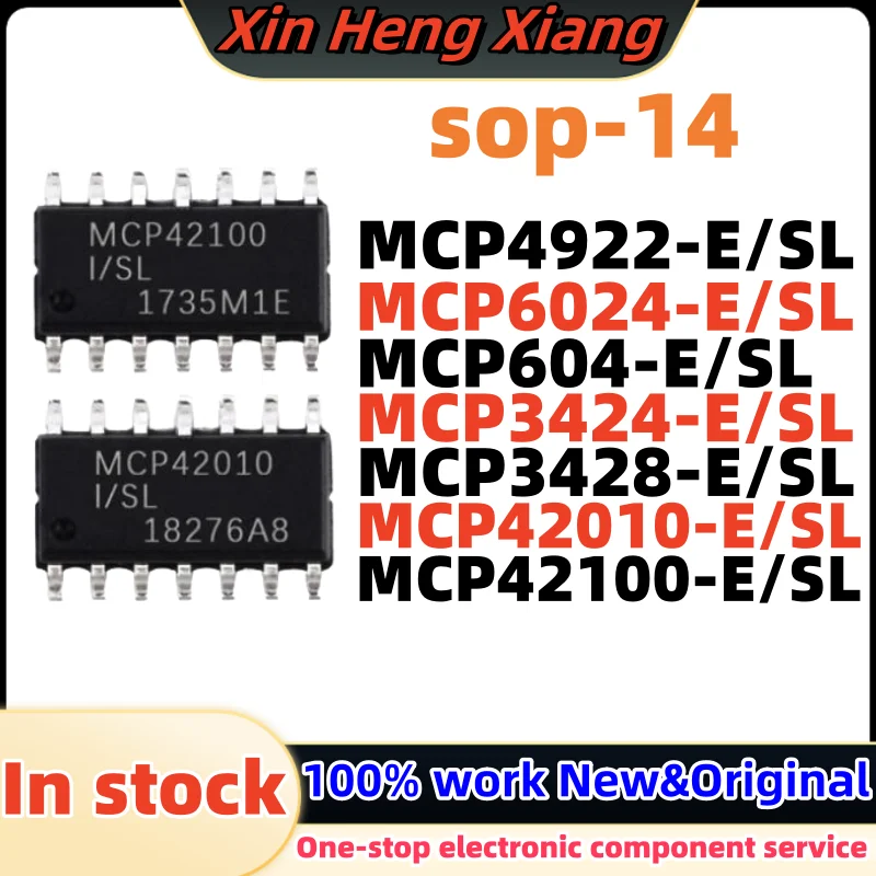 

Original MCP3428 MCP3424 MCP42100 MCP42010 MCP604 MCP6024 MCP4922-E/SL new digital potentiometer IC chip sop-14