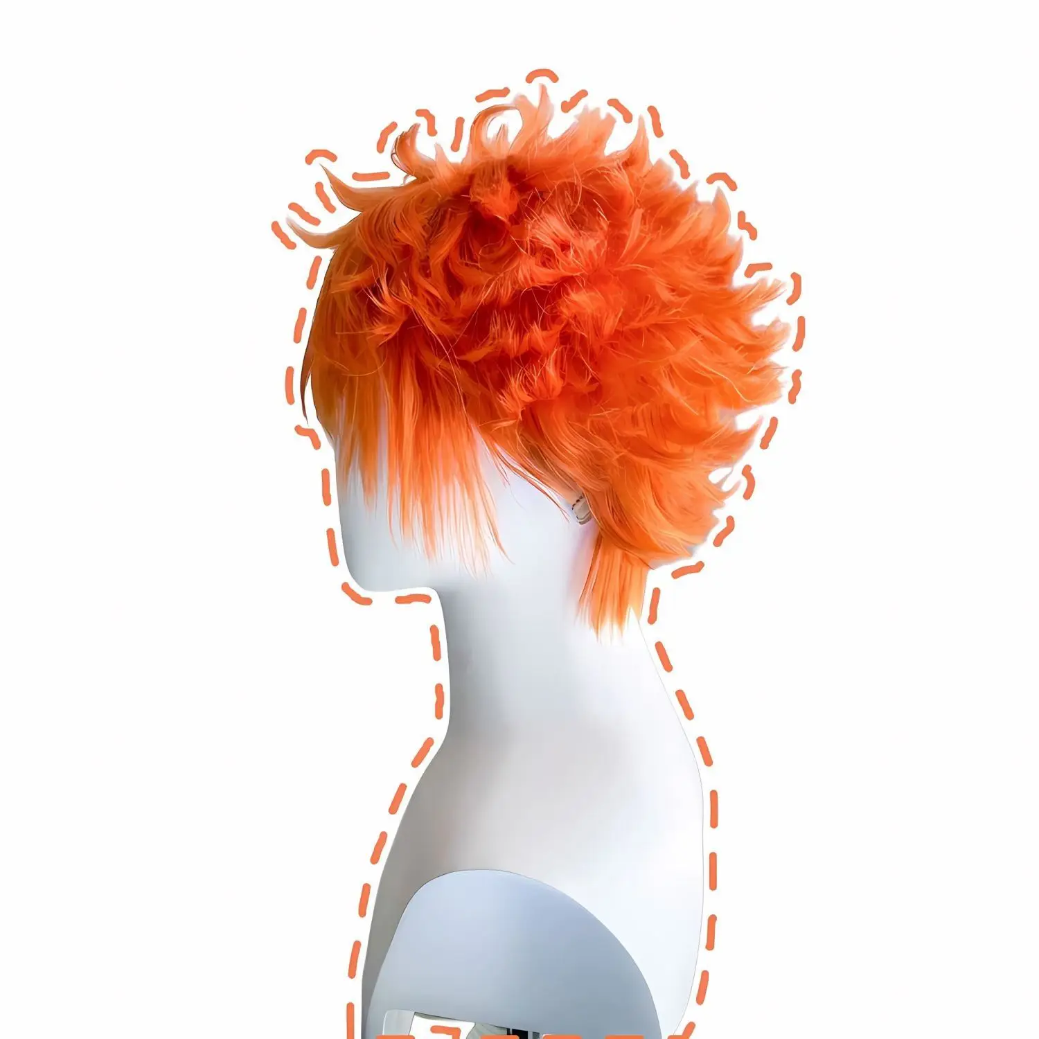 Hochwertige Cosplay-Perücke für Shoyo Hinata |   Gestyltes orangefarbenes stacheliges Haar von Haikyuu!! Volleyball Anime
