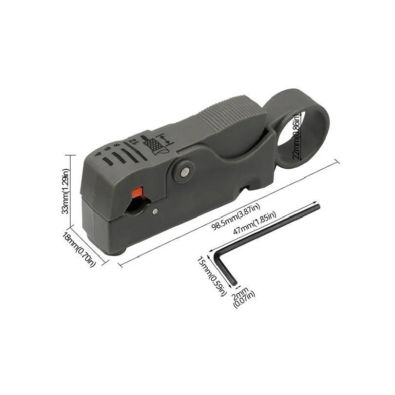 Stripping Pliers Decrustation Wire Cable Tools Stripper Stainless Steel Handy Pocket-Size Multifunctional Coaxial Cable Stripper