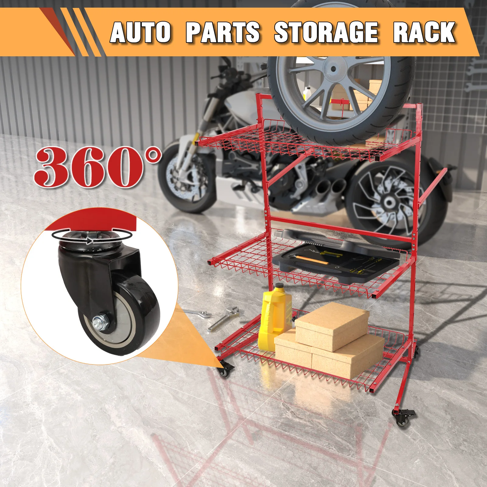 

3-слойная тележка для хранения автомобильных запчастей, тележка для хранения автомобильных кузовных инструментов, тележка для мастерской, металлический кронштейн для полки, хранение автомобильных запчастей