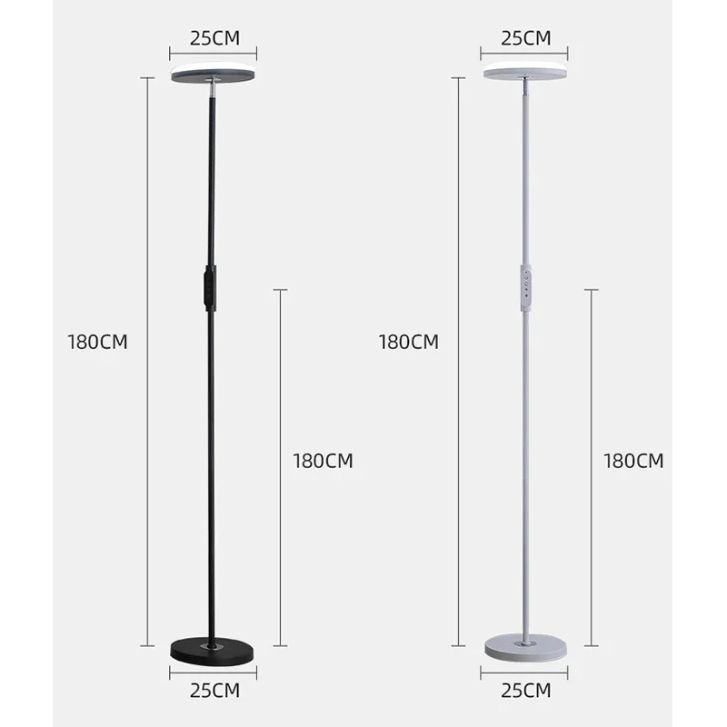 Imagem -05 - Lâmpada de Assoalho Led Super Brilhante Suave Atmosfera Criativa Luz de Preenchimento Leitura Sala de Estar Jantar Estudo Quarto Cabeceira