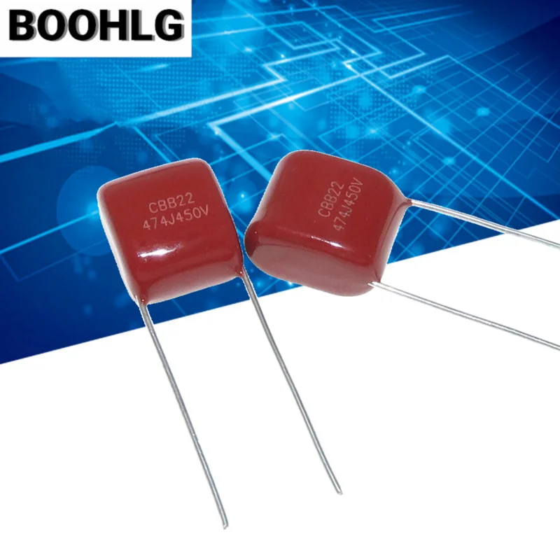 10pcs CBB22 capacitor, 474J 450V, P10MM 474K 450V 0.47UF 470NF