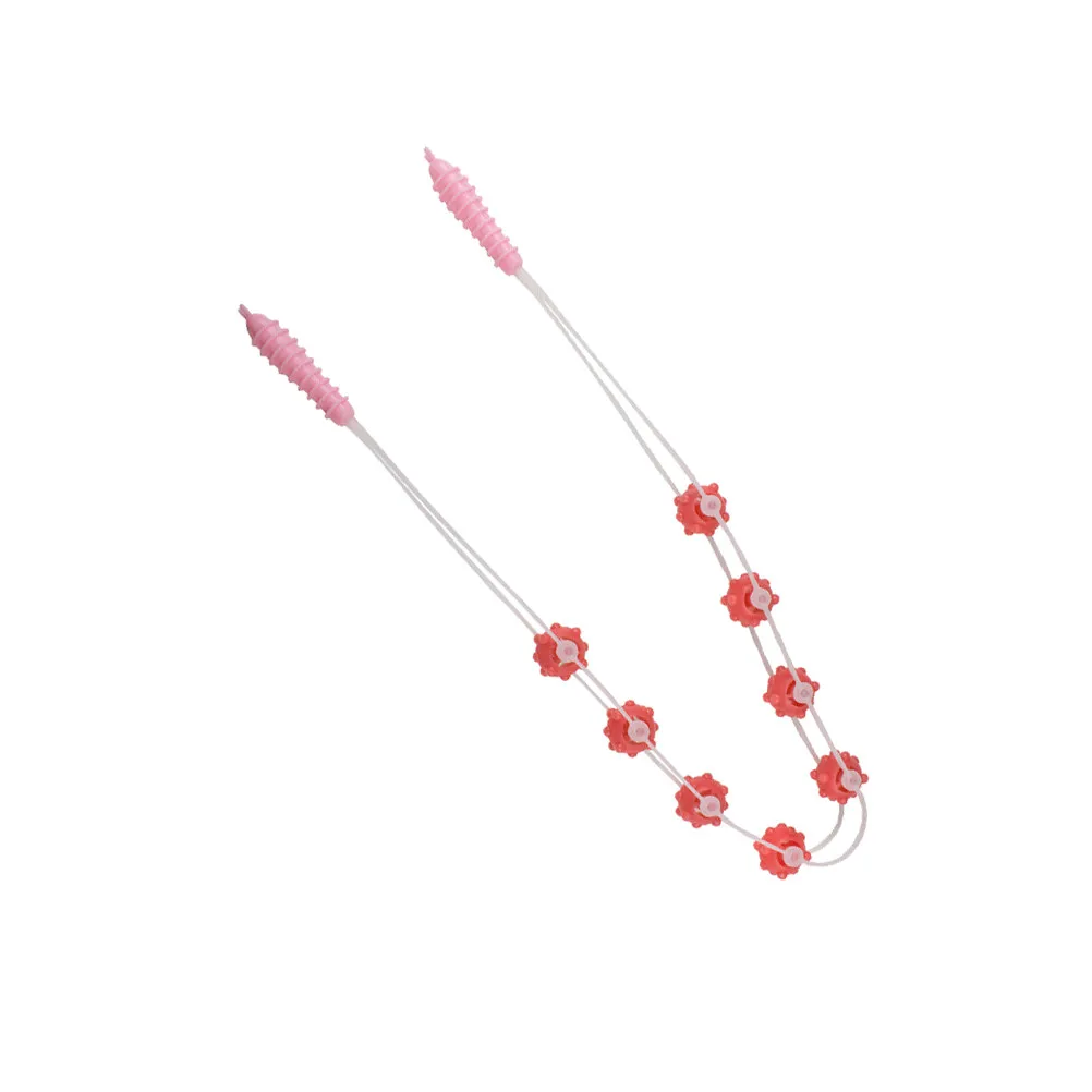 1Pcs Back Massager Plastic Roller Rope Portable Pain Relief Tool for Neck Shoulder Body Muscle Relaxation Improved Circulation - view 4