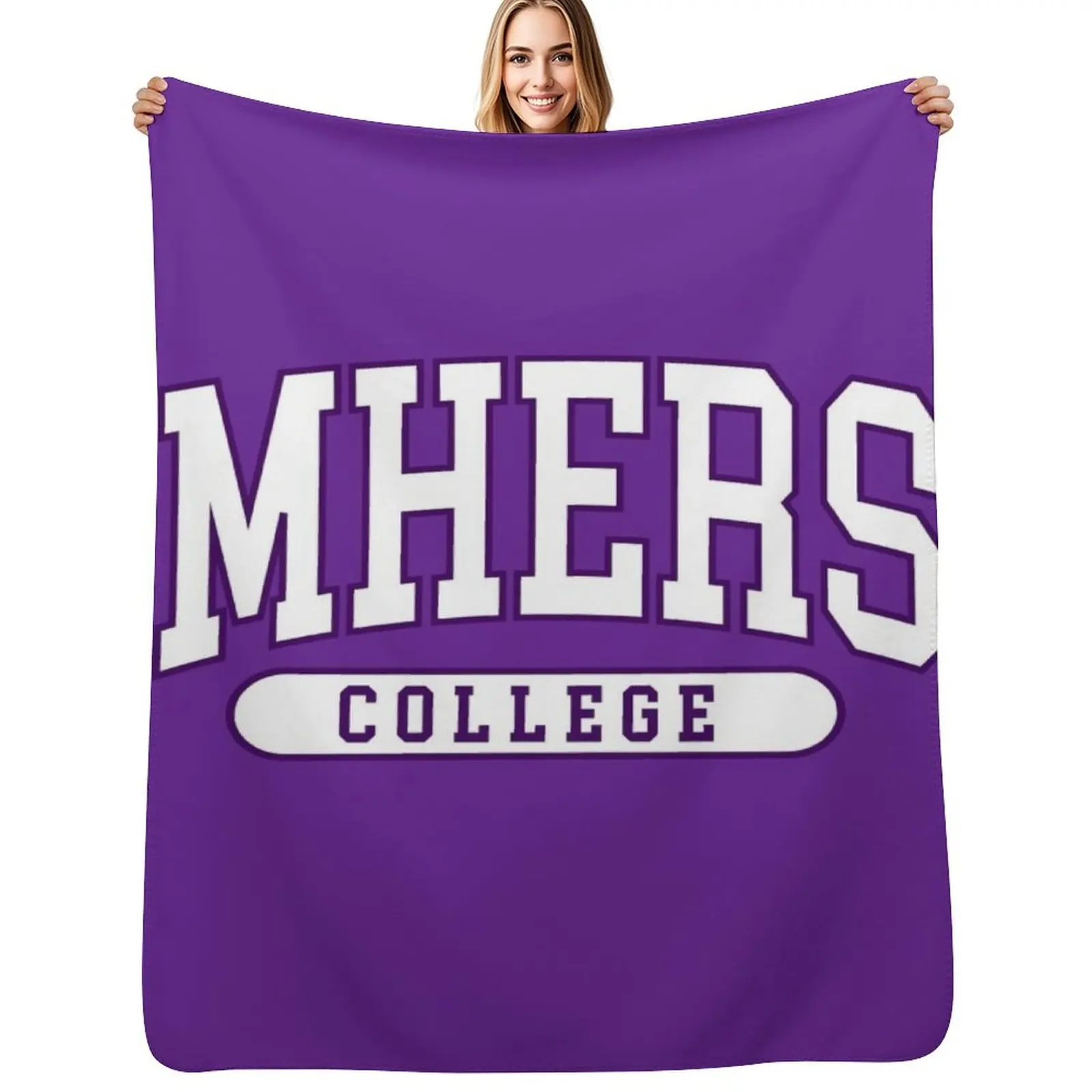 

amherst - college font curved Throw Blanket Multi Use Warm Blanket for Living Room Bedroom