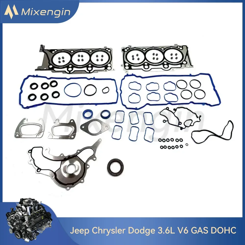 Engine Rebuilding Head Gasket Set kits Fit 3.6 L V6 FLEX DOHC Naturally Aspirated for Ram Chrysler Avenger Dodge Jeep 3.6L 11-20