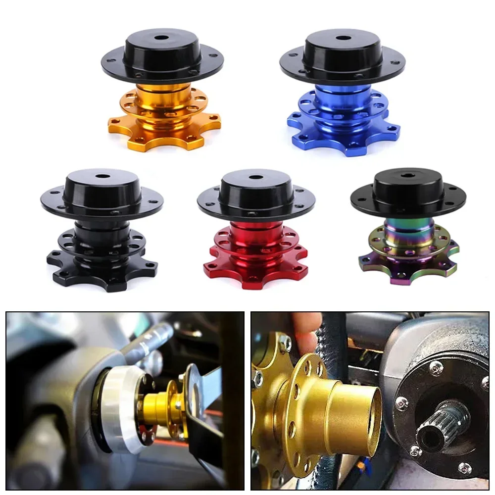 Universal Car Racing Steering Wheel Snap Off Quick Release Hub Adapter Boss kit For 6 hole Steering Wheel Hub Aluminum