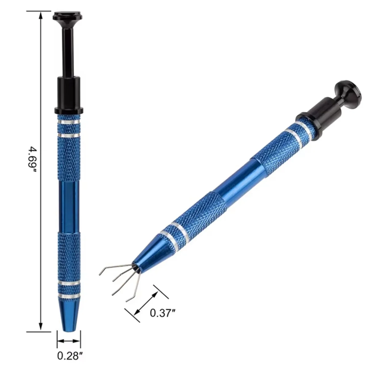 !أعلى بيع 4 الفك التقاط أداة 4 الفك القابض ل IC رقاقة مكونات إلكترونية مسمار المسمار لقط أداة اليد الفضة