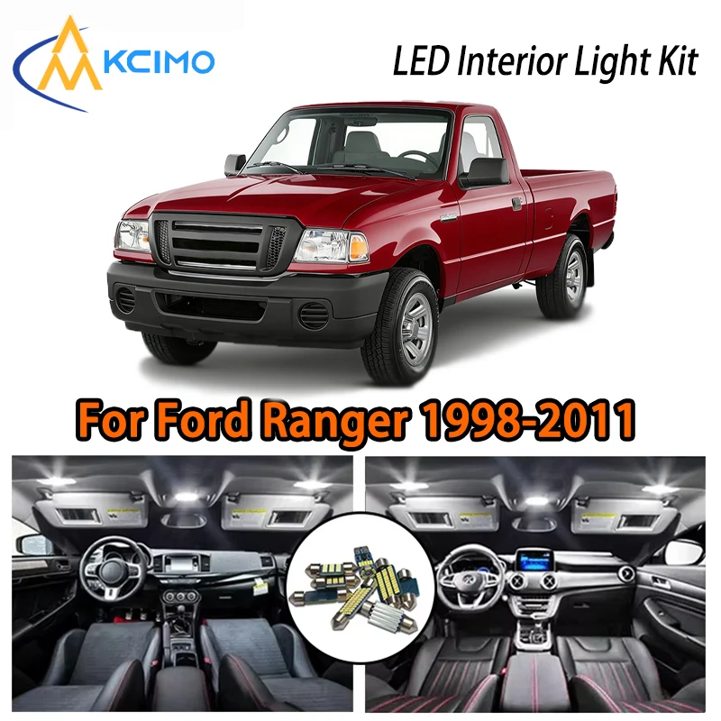 

LED Interior Lights For Ford Ranger 1998-2011, White Ice Blue Two Colors, Easy Install Car Atmosphere
