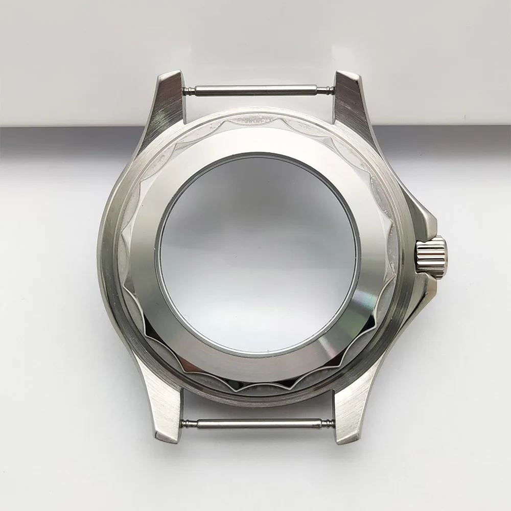 NH35/8215 Cassa 42mm Orologio subacqueo Acciaio inossidabile 316L Cristallo di zaffiro 10 Bar Resistente all'acqua Custodia posteriore trasparente Kit