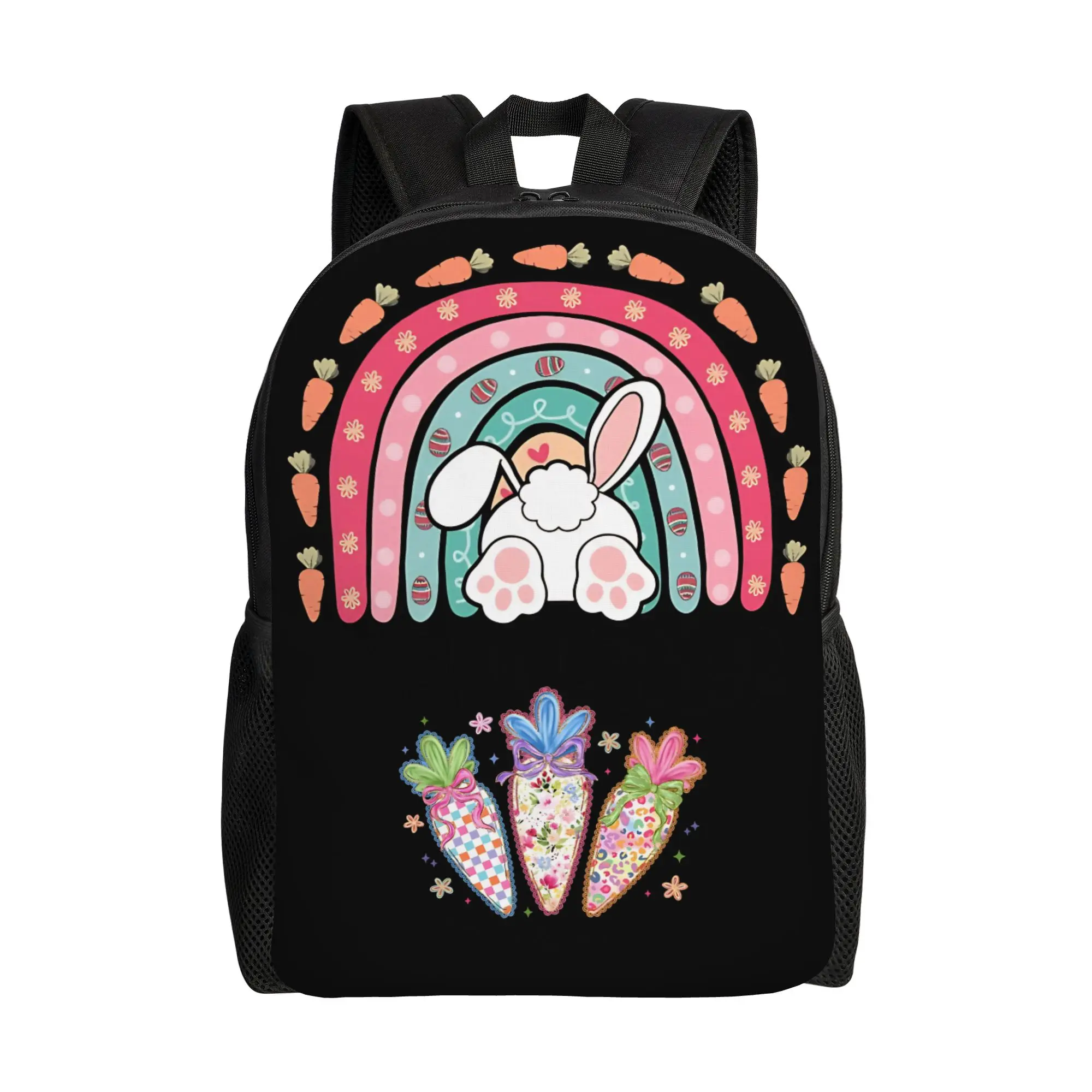 

Happy Easter Bunny Rabbit Cool Backpack Sports Student Business Daypack for Men Women College Canvas Bags