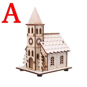 Log House Luzes LED para Home Decor, Enfeites De Árvore De Natal, Presente DIY, Decoração De Janela, Feriado 8 principais vendas casas de madeira natal - №7