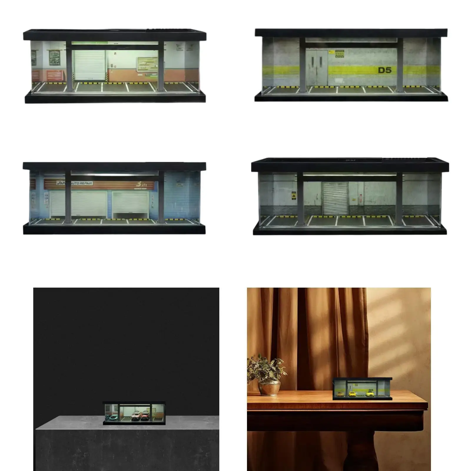 

1/64 Scale Dustproof Garage Display Case for Gifts Toy Cars Model Collectors