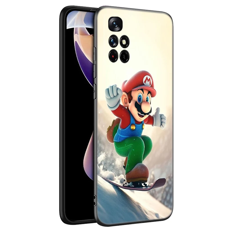 Mario Bros Game Black Silicone Phone Case For Xiaomi Redmi Note 9 10 11 12 13 Pro Plus 11S 4G 11T 5G 9S 10S 12S