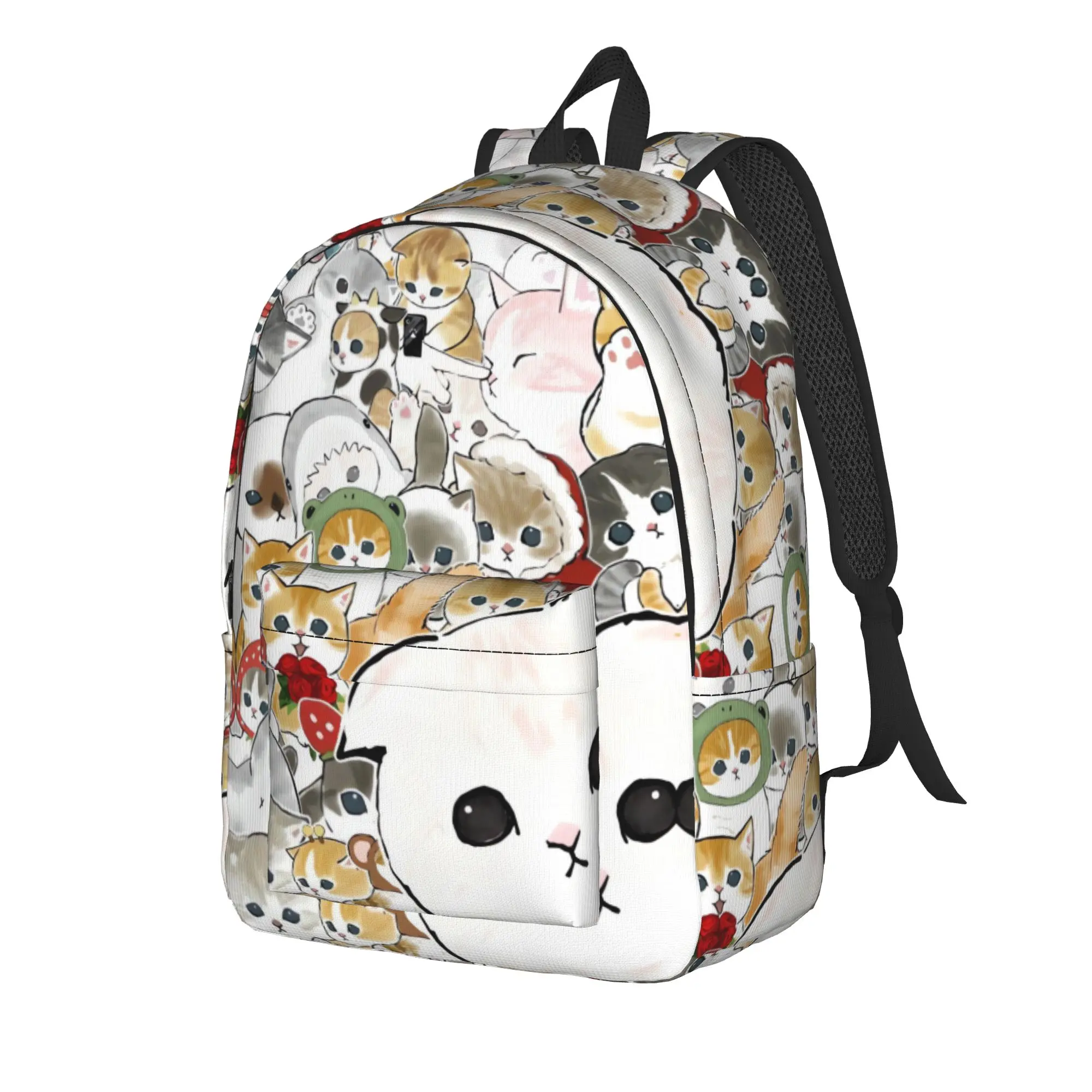 Cat M-mofusands Backpack Boy  Soft Backpacks Polyester Kawaii School Bags University Designer Rucksack