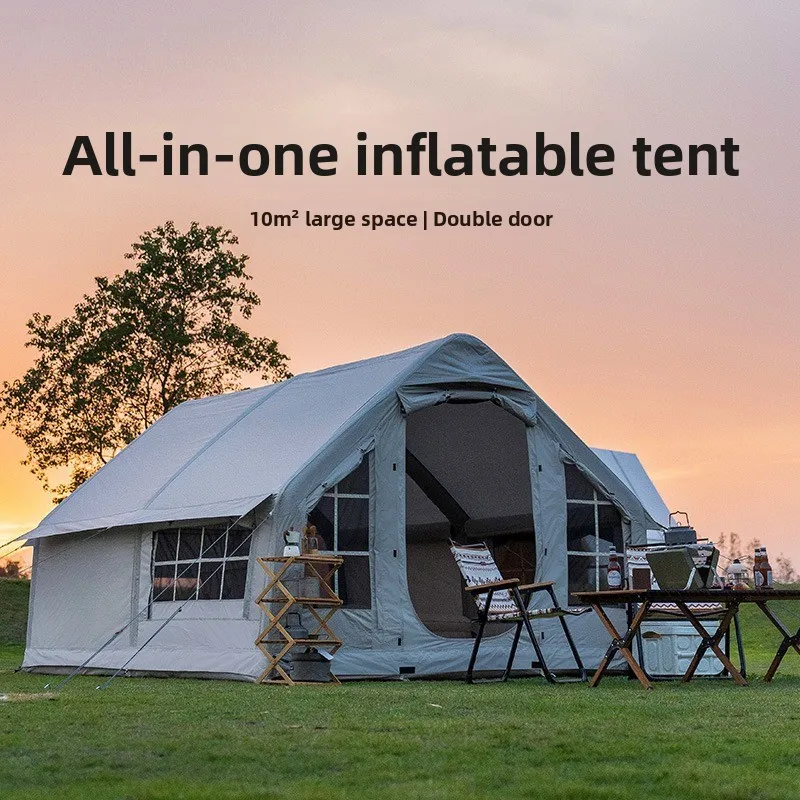 Tent Outdoor Inflatable Tent Large Space Integrated Rainproof Camping Free Automatic Tent